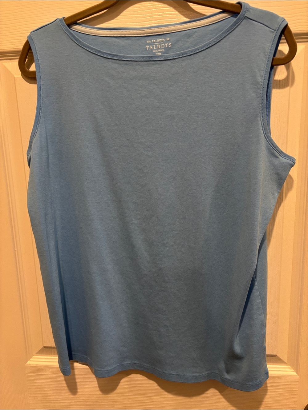 Talbots Sky Blue Cotton Sleeveless Tank